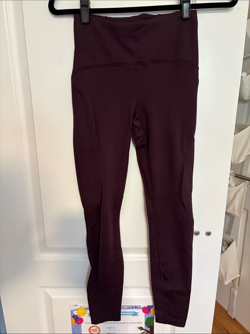 Lululemon Cold Weather Fast and Free Thermal Plum Active Leggings - size 4